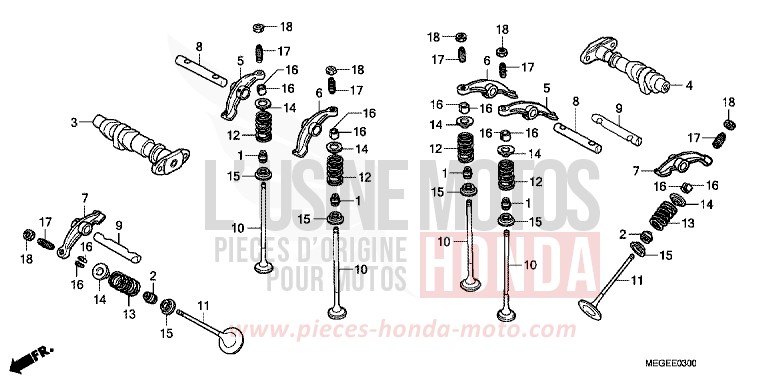 CAMSHAFT for Shadow HEAVY GRAY METALLIC-U (NH194TB) from 2010