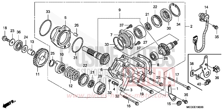 CROSS SHAFT for Shadow HEAVY GRAY METALLIC-U (NH194TB) from 2010