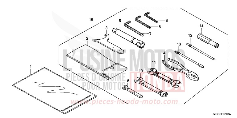 TOOLS for Shadow HEAVY GRAY METALLIC-U (NH194TB) from 2010