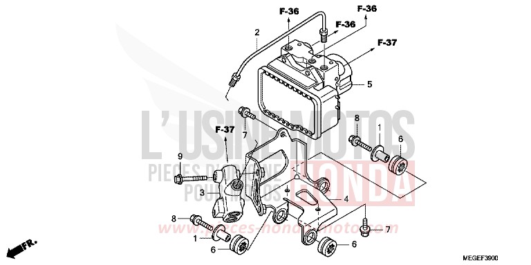 ABS MODULATOR for Shadow HEAVY GRAY METALLIC-U (NH194TB) from 2010