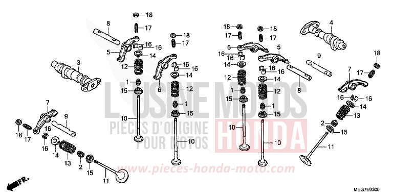 CAMSHAFT VALVE for Shadow GRAPHITE BLACK (NHB01) from 2012