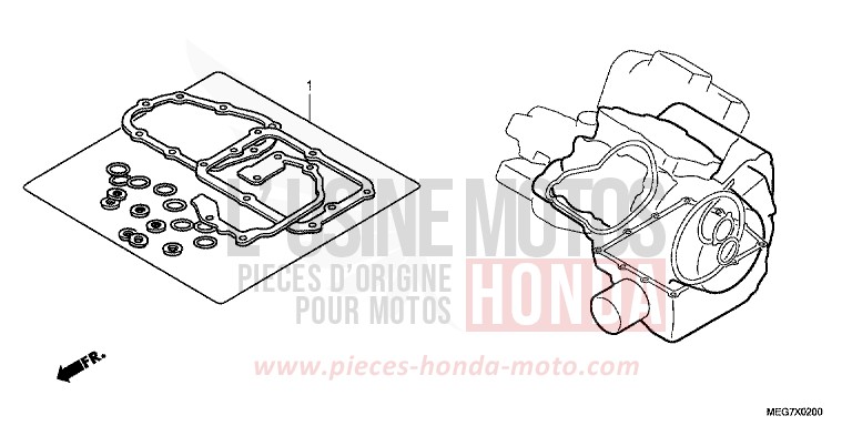 GASKET KIT B for Shadow GRAPHITE BLACK (NHB01) from 2012