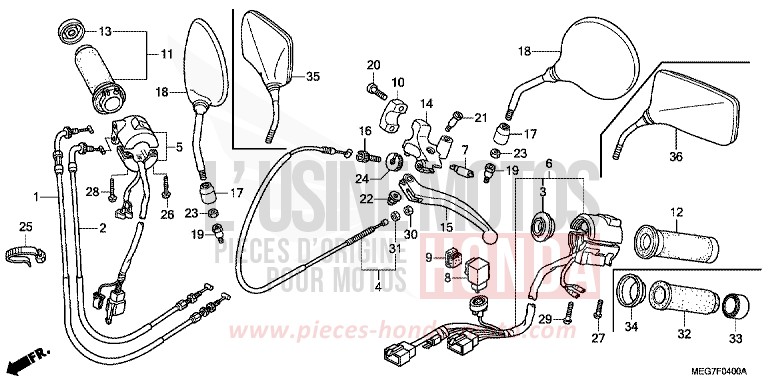 HANDLE SWITCH for Shadow GRAPHITE BLACK (NHB01) from 2012