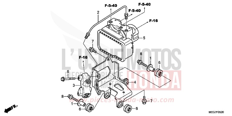 ABS MODULATOR for Shadow GRAPHITE BLACK (NHB01) from 2012