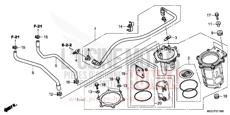 FUEL PUMP (VT750C2B/C2S/CS/C/CA) for Shadow GRAPHITE BLACK (NHB01) from 2012