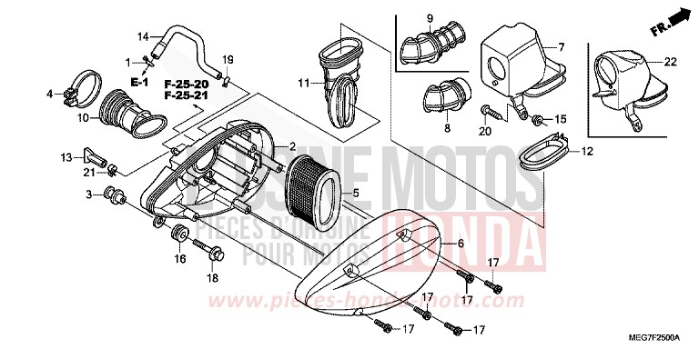 AIR CLEANER for Shadow GRAPHITE BLACK (NHB01) from 2012