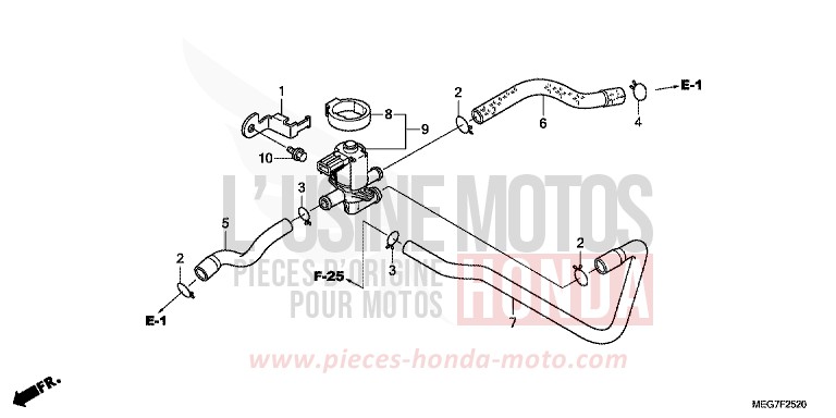 AIR INJECTION CONTROL VALVE (VT750C2B/C2S/CS/C/CA) for Shadow GRAPHITE BLACK (NHB01) from 2012