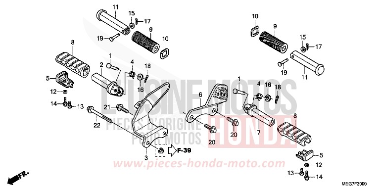 STEP (VT750C2B/C2S/CS-E,ED,3E,2ED/C/CA) for Shadow GRAPHITE BLACK (NHB01) from 2012