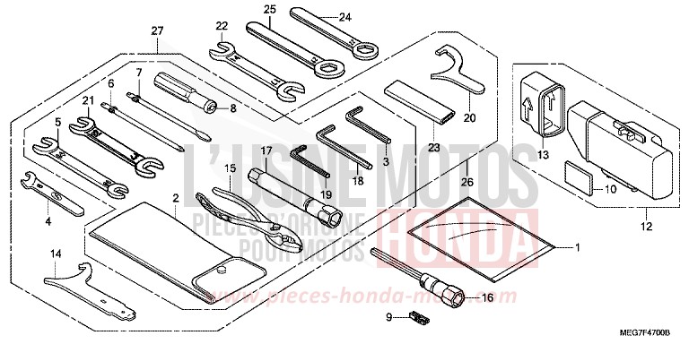 TOOLS for Shadow GRAPHITE BLACK (NHB01) from 2012
