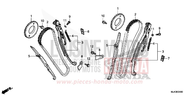 CAM CHAIN for Shadow INDY GRAY METALLIC (NH431) from 2013