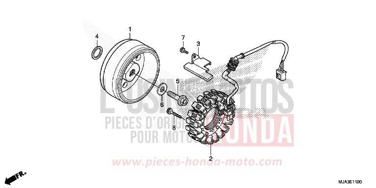 GENERATORE per Shadow INDY GRAY METALLIC (NH431) del 2013