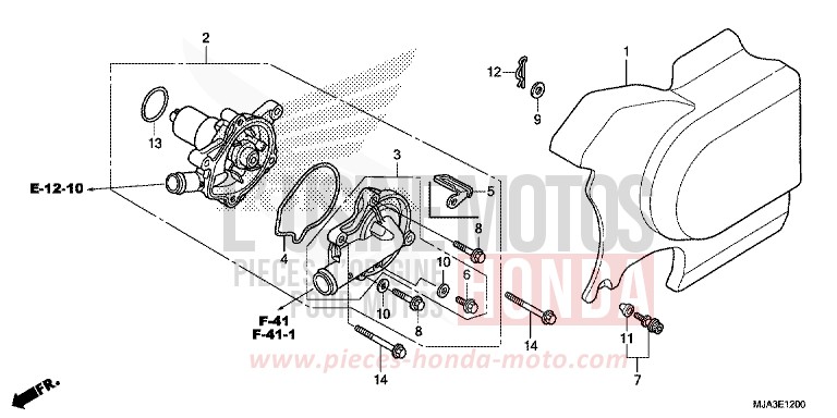 WATER PUMP for Shadow INDY GRAY METALLIC (NH431) from 2013