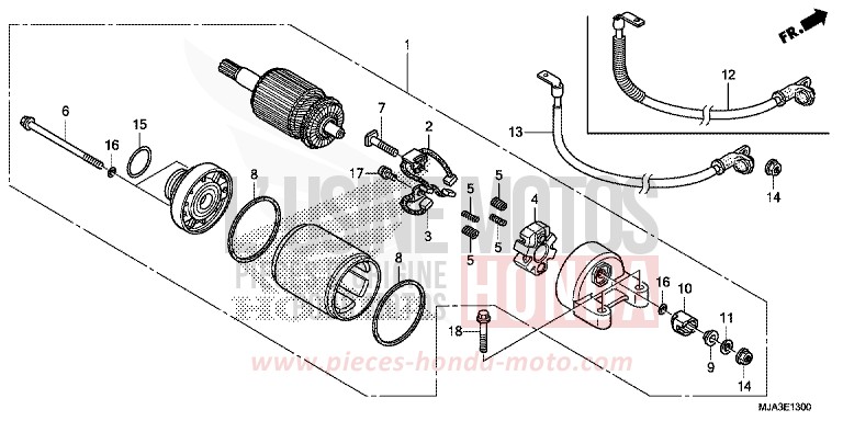 STARTER MOTOR for Shadow INDY GRAY METALLIC (NH431) from 2013
