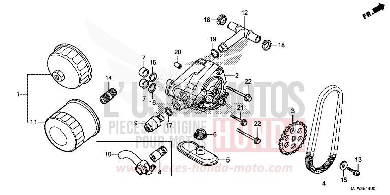 OIL PUMP for Shadow INDY GRAY METALLIC (NH431) from 2013