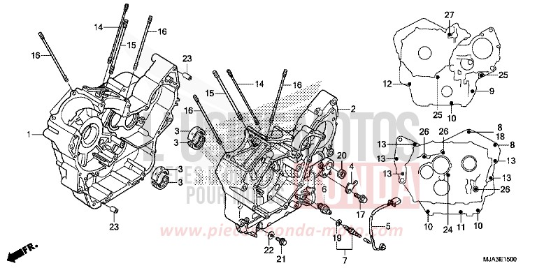 CRANKCASE (VT750C/C2S/CA/CS) for Shadow INDY GRAY METALLIC (NH431) from 2013