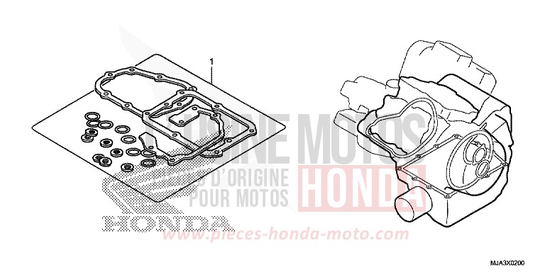 KIT GUARNIZIONI B per Shadow INDY GRAY METALLIC (NH431) del 2013