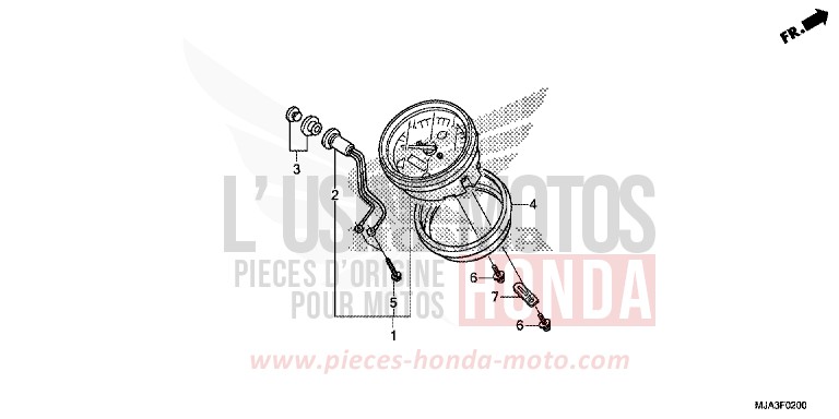 METER (VT750C/C2S/CA/CS) for Shadow INDY GRAY METALLIC (NH431) from 2013