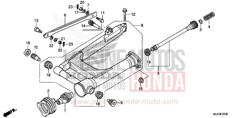 SWINGARM (VT750C/C2S/CA/CS) for Shadow INDY GRAY METALLIC (NH431) from 2013