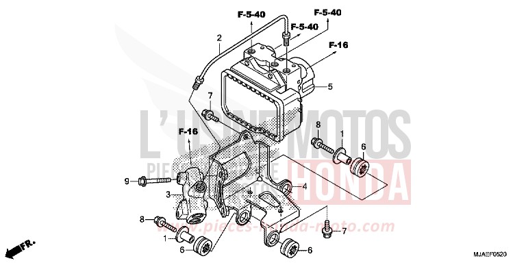 ABS MODULATOR for Shadow INDY GRAY METALLIC (NH431) from 2014