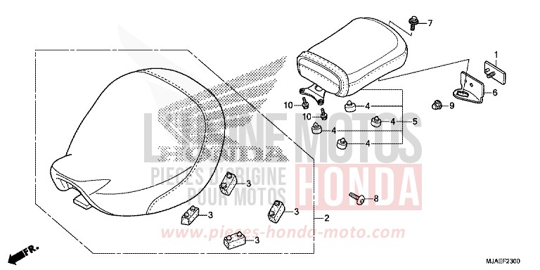 SEAT (VT750CS/C) for Shadow INDY GRAY METALLIC (NH431) from 2014