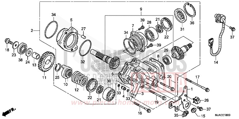 SIDE GEAR CASE for Shadow GRAPHITE BLACK (NHB01) from 2014