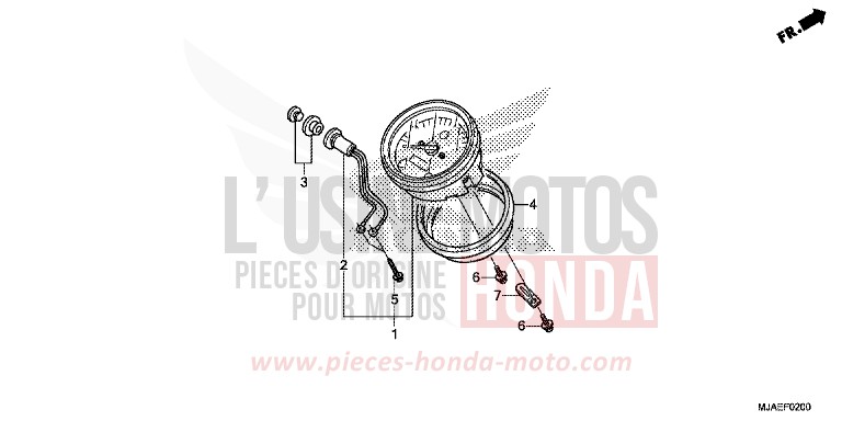 METER (VT750CS/C2B/C2S/C) for Shadow GRAPHITE BLACK (NHB01) from 2014