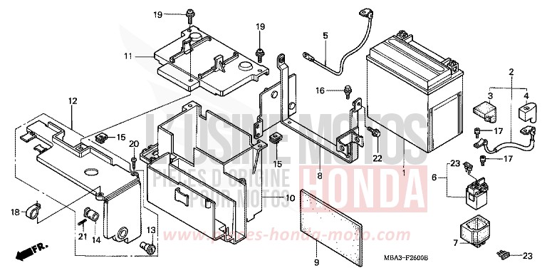 BATTERY for Shadow BLACK (NH1) from 1999