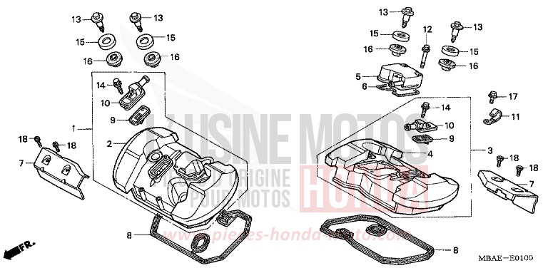 CYLINDER HEAD COVER for Shadow BLACK (NH1) from 2000