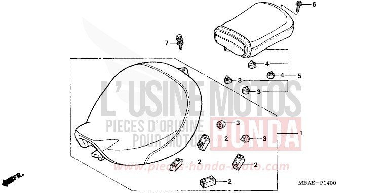 SEAT for Shadow BLACK (NH1) from 2000
