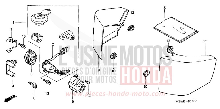 SIDE COVER for Shadow BLACK (NH1) from 2000