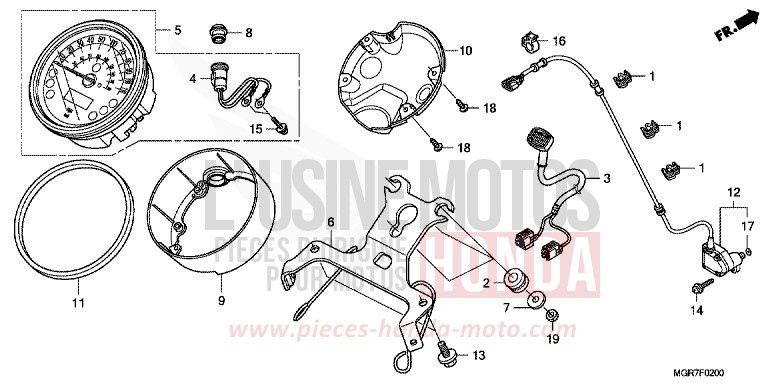 METER for Shadow PEARL HERON BLUE (PB332X) from 2011