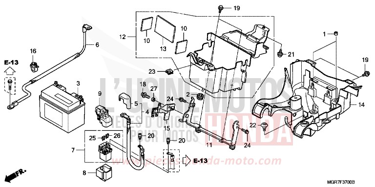 BATTERY for Shadow PEARL HERON BLUE (PB332X) from 2011