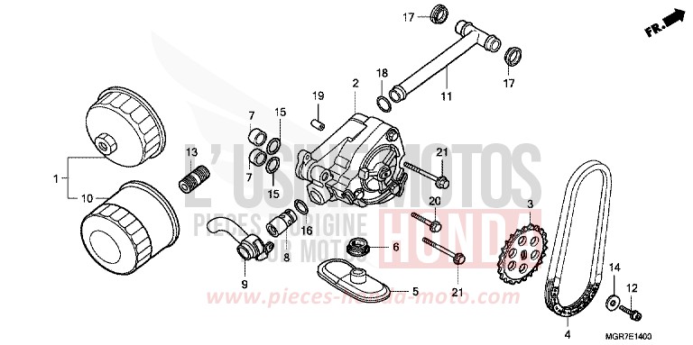 OIL PUMP for Shadow GRAPHITE BLACK (NHB01) from 2011