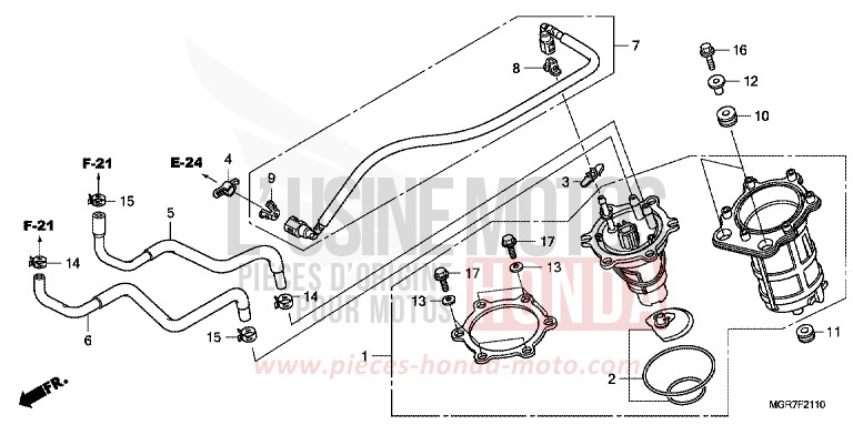 FUEL PUMP for Shadow GRAPHITE BLACK (NHB01) from 2011