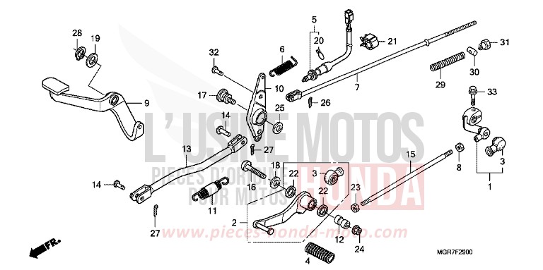 PEDAL for Shadow GRAPHITE BLACK (NHB01) from 2011