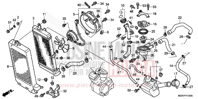 RADIATOR for Shadow GRAPHITE BLACK (NHB01) from 2011