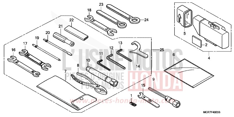 TOOLS for Shadow GRAPHITE BLACK (NHB01) from 2011