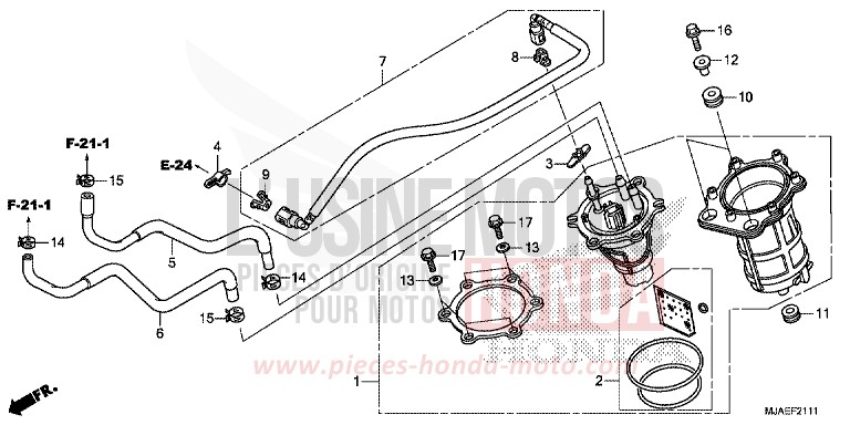 FUEL PUMP (VT750S) for Shadow GRAPHITE BLACK (NHB01) from 2014
