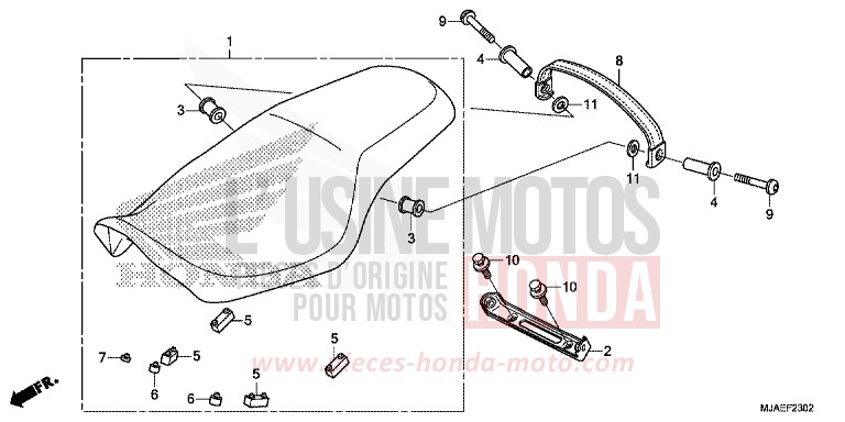 SEAT (VT750S) for Shadow GRAPHITE BLACK (NHB01) from 2014