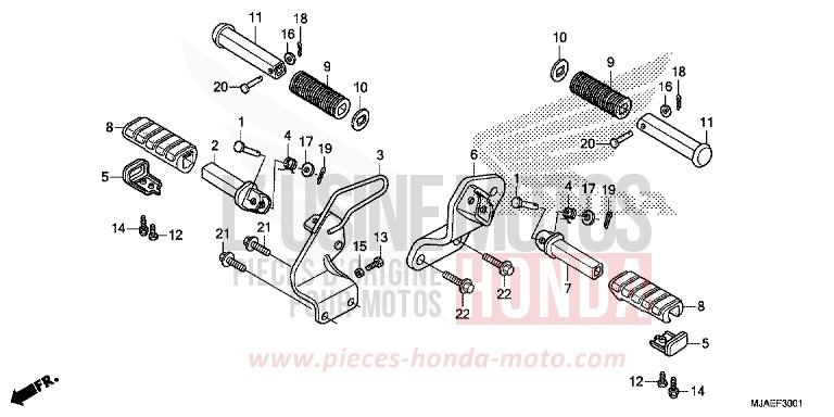 STEP (VT750S) for Shadow GRAPHITE BLACK (NHB01) from 2014