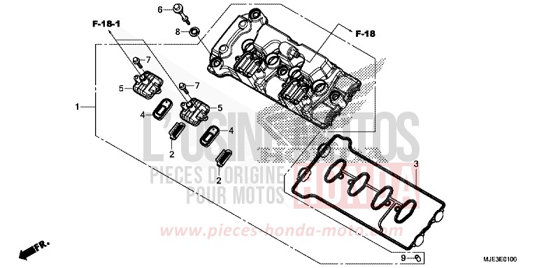 CYLINDER HEAD COVER for CBR650F PEARL METALLOID WHITE (NHA96K) from 2014