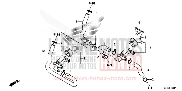 AIR INJECTION CONTROL VALVE for CBR650F PEARL METALLOID WHITE (NHA96) from 2014