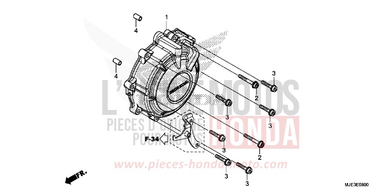 GENERATOR COVER for CBR650F SWORD SILVER METALLIC (NHA95) from 2014