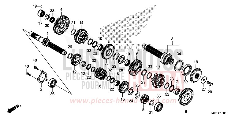 TRANSMISSION for CBR650F SWORD SILVER METALLIC (NHA95) from 2014