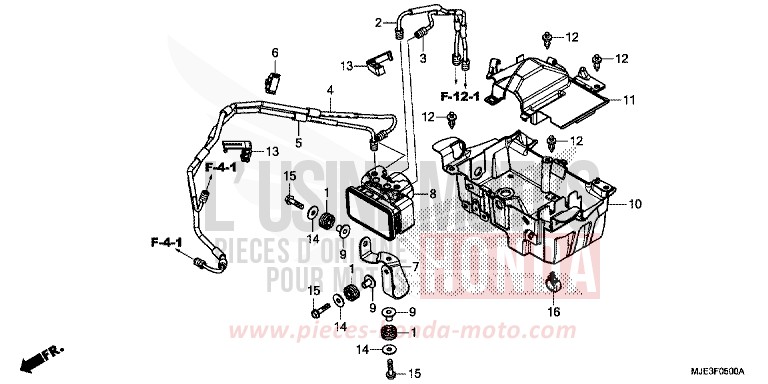 ABS MODULATOR/TRAY (1) for CBR650F MAT GUNPOWDER BLACK METALLIC (NH436X) from 2016