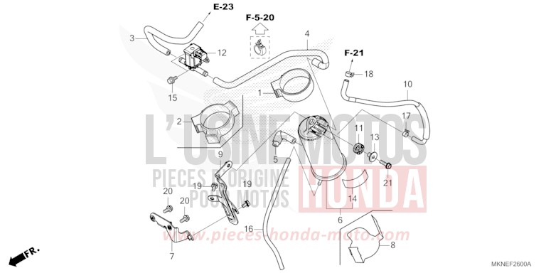 CANISTER for CBR650R GRAND PRIX RED (R380) from 2019