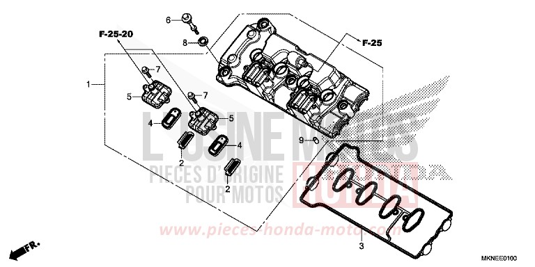 CYLINDER HEAD COVER for CBR650R GRAND PRIX RED (R380) from 2019