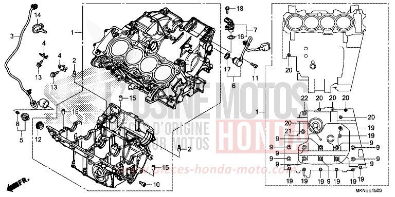 CRANKCASE for CBR650R GRAND PRIX RED (R380) from 2019