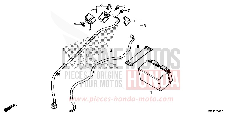 BATTERY for CBR650R GRAND PRIX RED (R380) from 2019
