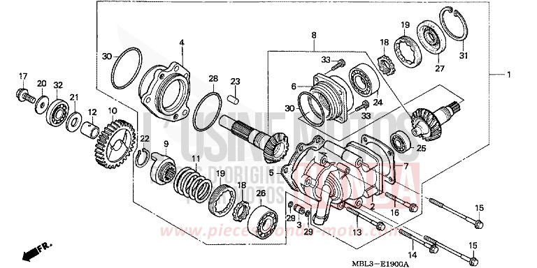 SIDE GEAR CASE for Deauville SHASTA WHITE (NH138) from 2002